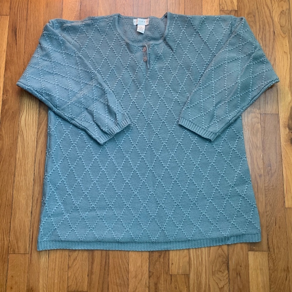 Partners Knit Aquamarine Sweater